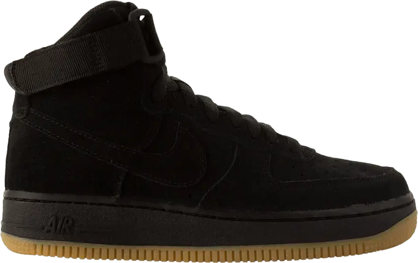  Nike Air Force 1 High Suede Black Gum (GS)