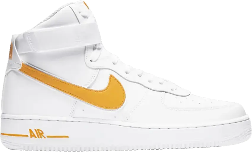  Nike Air Force 1 High White University Gold