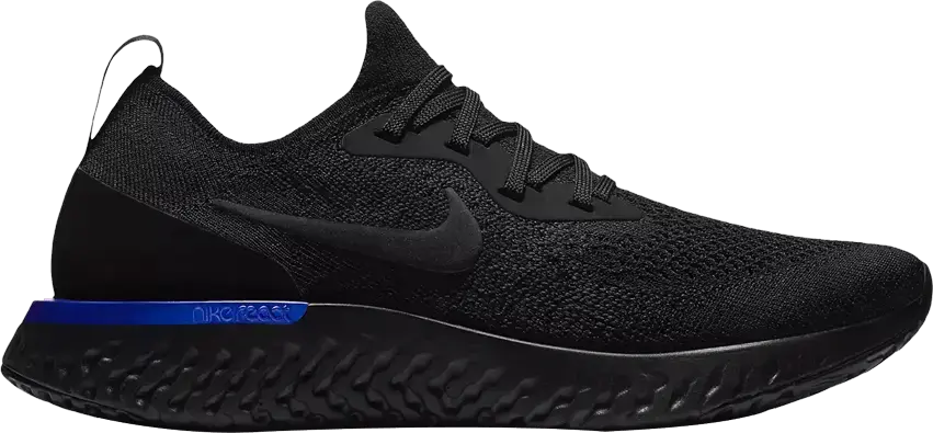  Nike Epic React Flyknit Black Racer Blue (Women&#039;s)