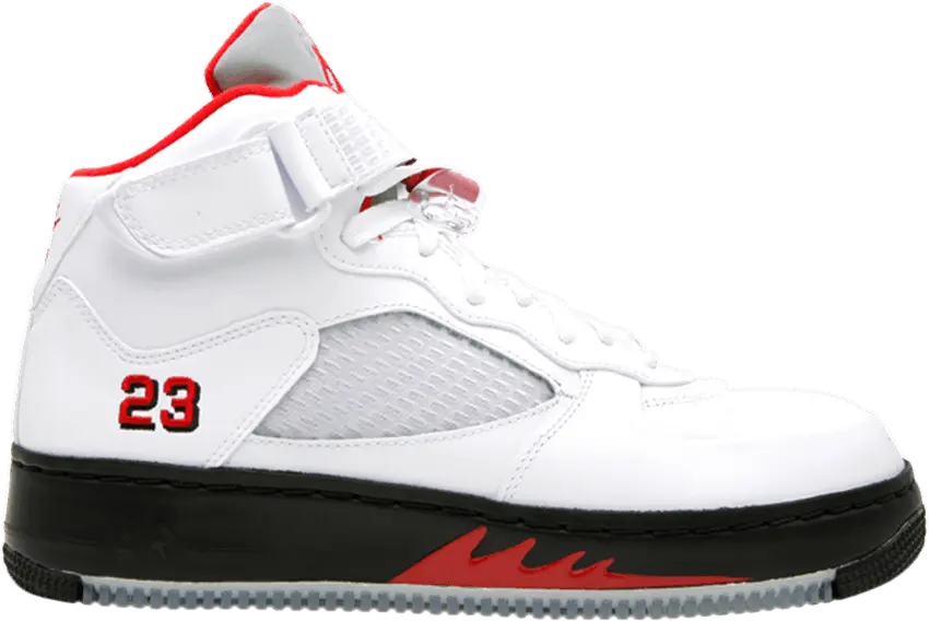  Jordan 5 Fusion Varsity White Red