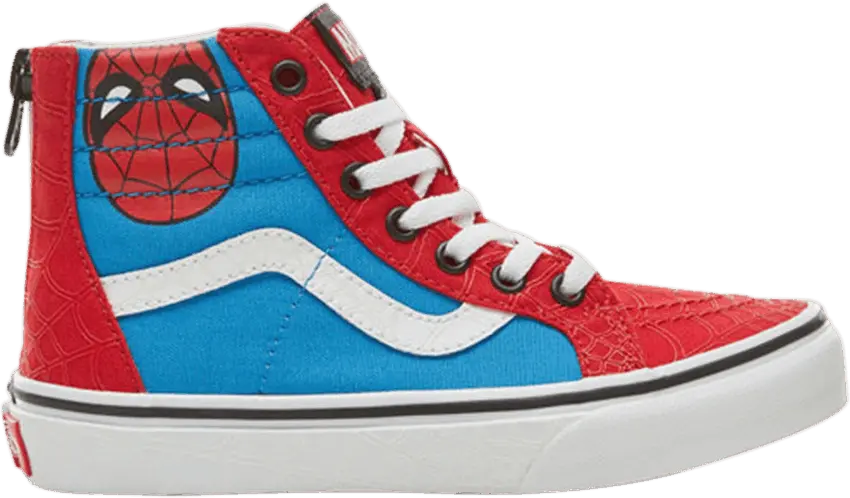  Vans Marvel x SK8-Hi Zip Kids &#039;Spiderman&#039;