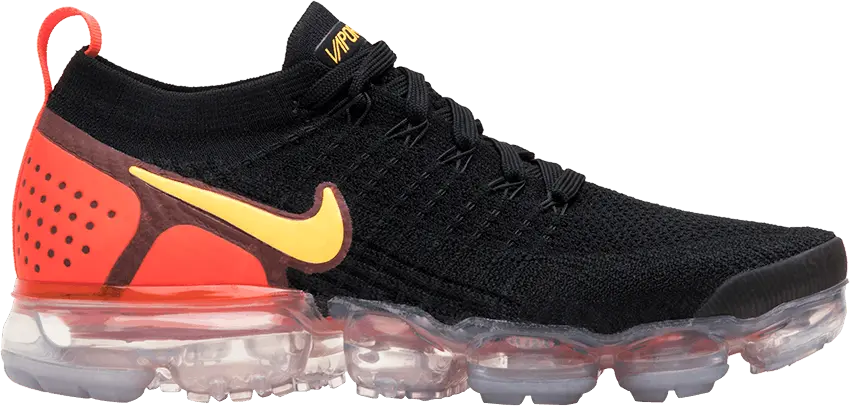  Nike Air VaporMax 2 Black Laser Orange Total Crimson