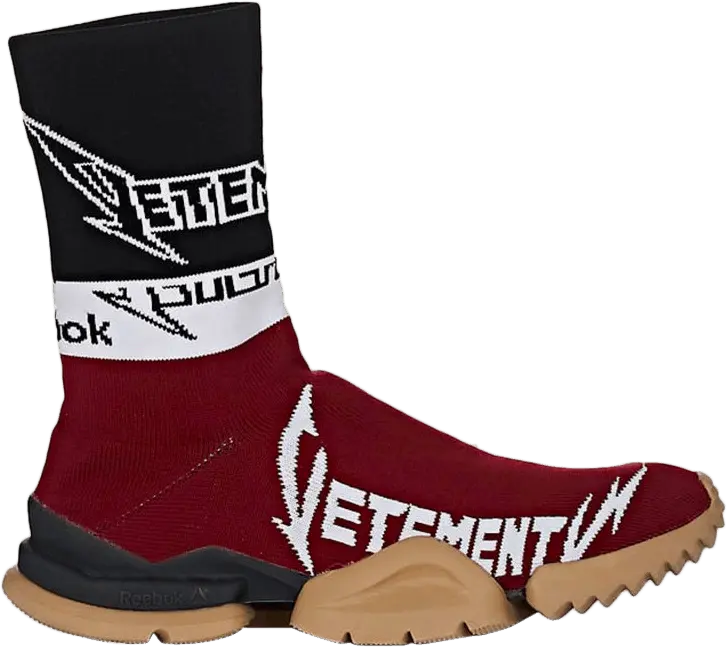  Reebok Sock Runner Vetements Burgundy Black White