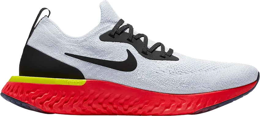  Nike Epic React Flyknit White Bright Crimson