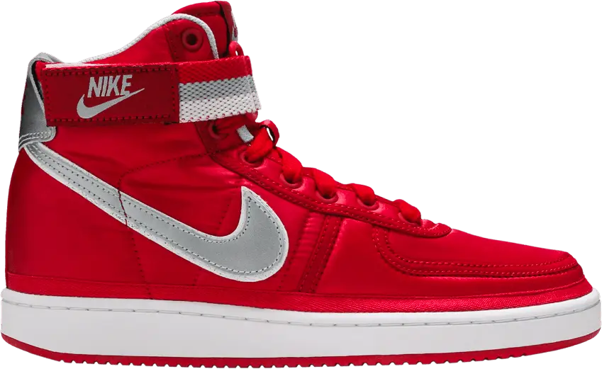  Nike Vandal High Supreme University Red Metallic Silver