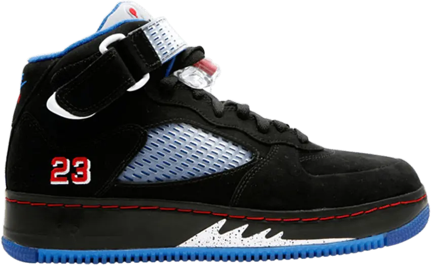  Jordan AJF 5 Black Blue Ribbon Varsity Red