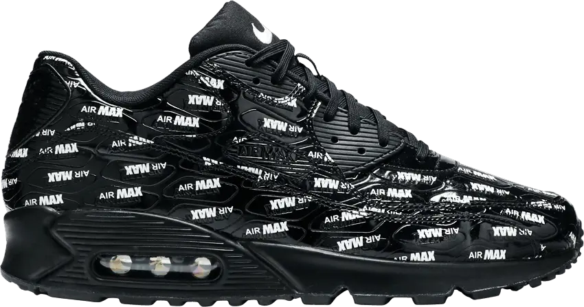 Nike Air Max 90 All-Over Print Black White
