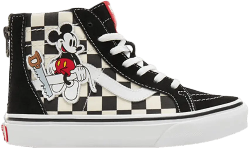  Vans Disney x Sk8-Hi Zip Kids &#039;Mickey&#039;