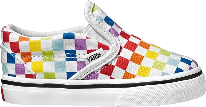  Vans Slip-On Rainbow Checkerboard (TD)