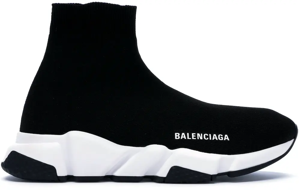  Balenciaga Speed Trainer Black White (2018)