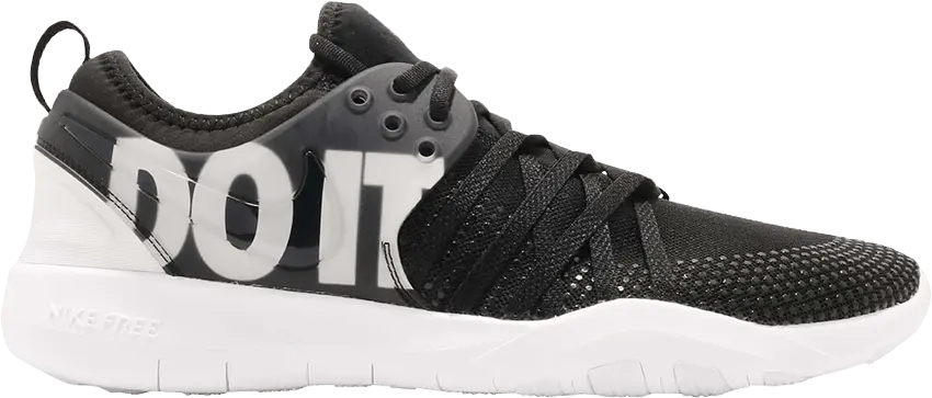  Nike Free Tr 7 Premium Just Do It Black White (Women&#039;s)