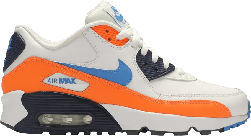  Nike Air Max 90 Leather GS &#039;White Total Orange&#039;