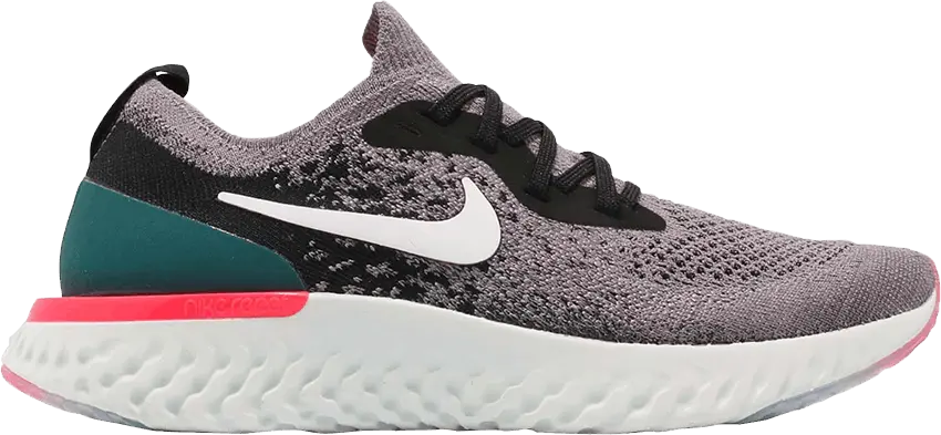  Nike Epic React Flyknit Gunsmoke Black Geode Teal (GS)