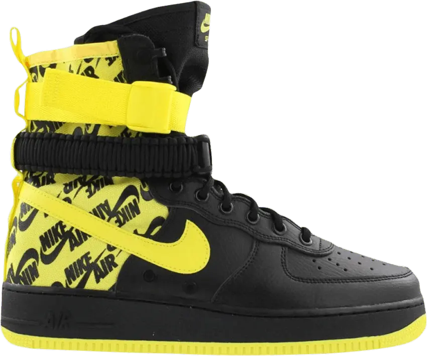  Nike SF Air Force 1 Black Dynamic Yellow