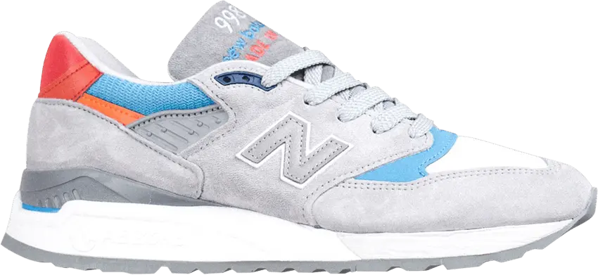  New Balance 998 Grey Light Blue Red