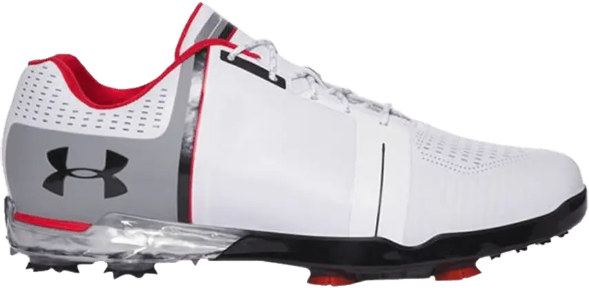  Under Armour Spieth One Golf White Black Red (Extra Wide)