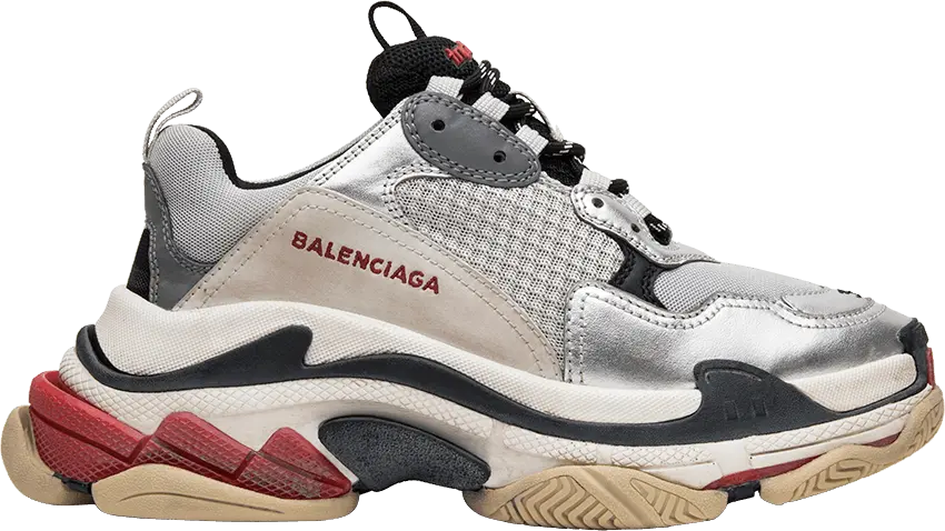  Balenciaga Triple S Silver Red (2018)