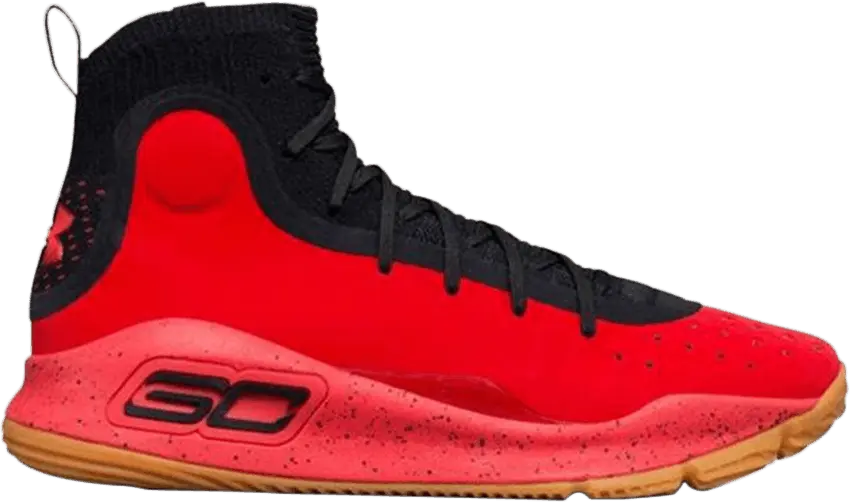  Under Armour Curry 4 Red Black Gum