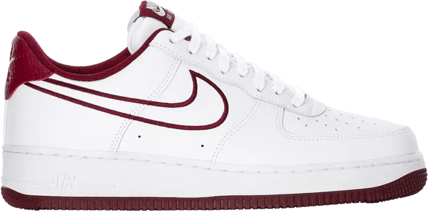  Nike Air Force 1 07 Leather White Team Red