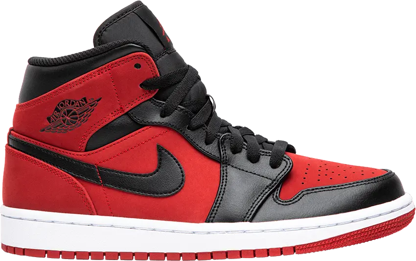  Jordan 1 Mid Gym Red Black