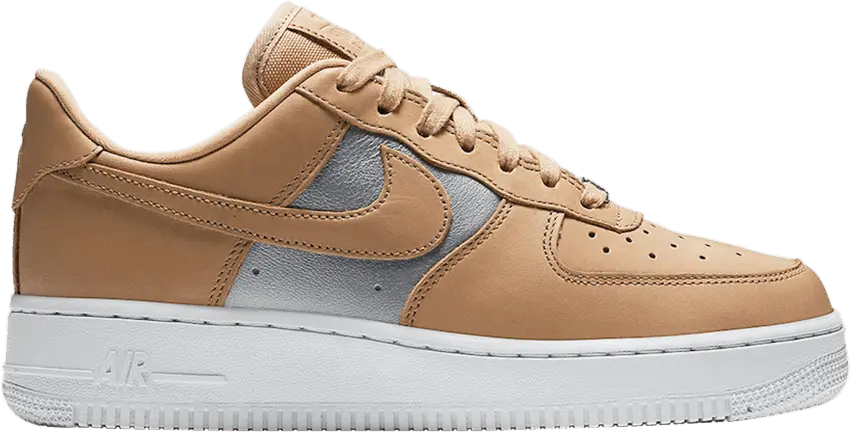  Nike Air Force 1 Low Bio Beige Metallic Silver (Women&#039;s)