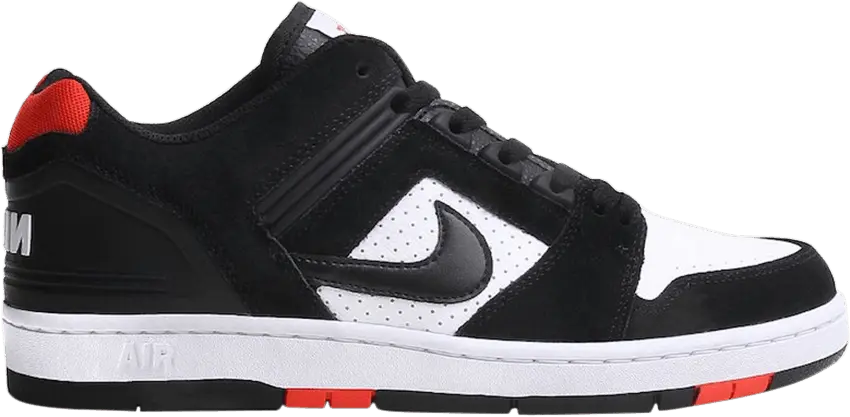  Nike SB Air Force 2 Low Black White Habanero Red