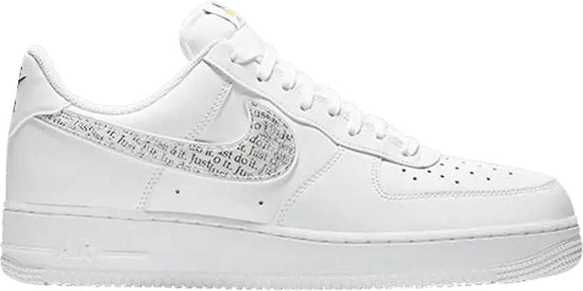  Nike Air Force 1 Low Just Do It Pack White