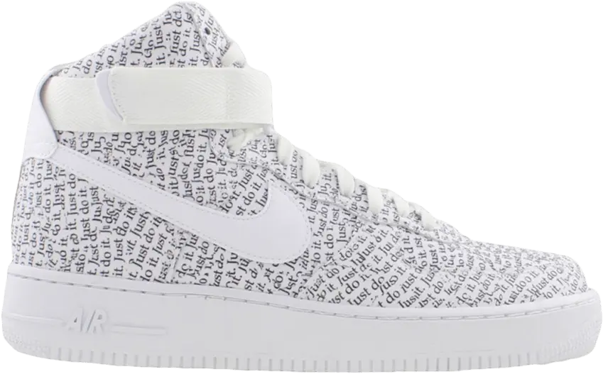  Nike Air Force 1 High Just Do It Pack White Black