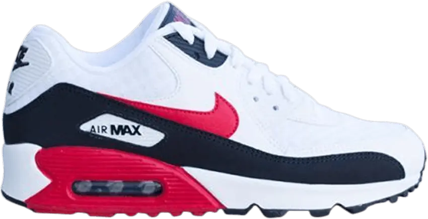  Nike Air Max 90 White University Red Black