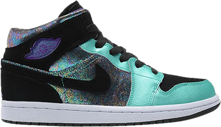  Jordan 1 Mid Atomic Teal Ultraviolet (GS)