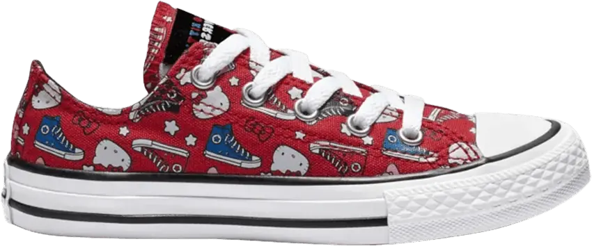  Converse Hello Kitty x Chuck Taylor All Star Ox GS &#039;Red&#039;