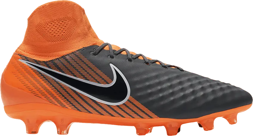  Nike Magista Obra II Pro DF FG Dark Grey Total Orange