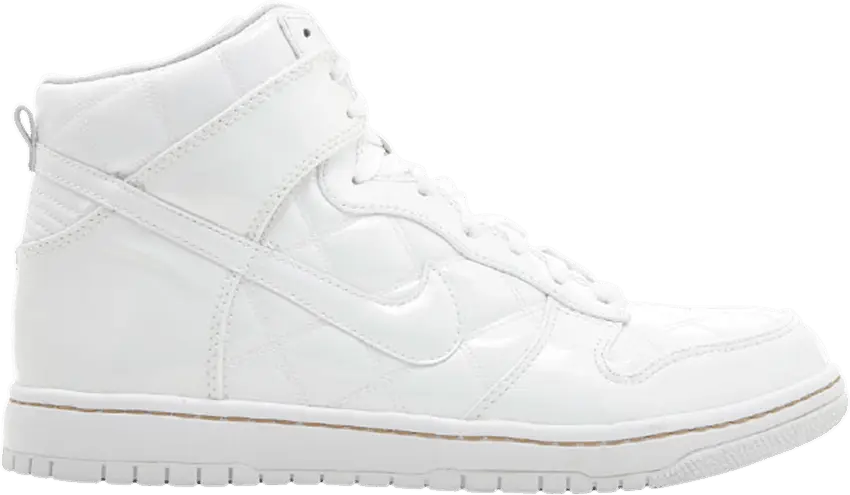  Nike Dunk High Supreme Olympic Octagon Quilted Patent White