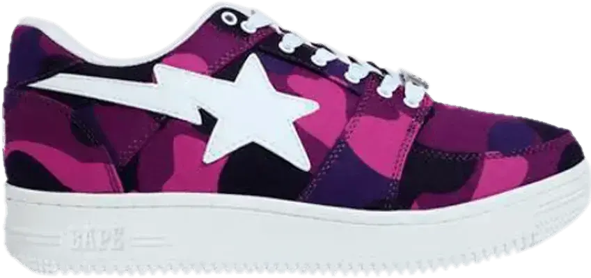  Bapesta M2 Low &#039;Purple Camo&#039;