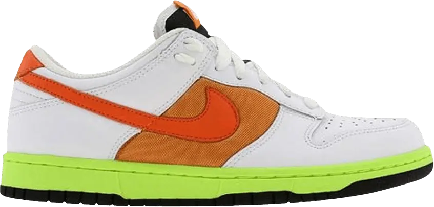  Nike Dunk Low White Orange Blaze Shock Orange (Women&#039;s)