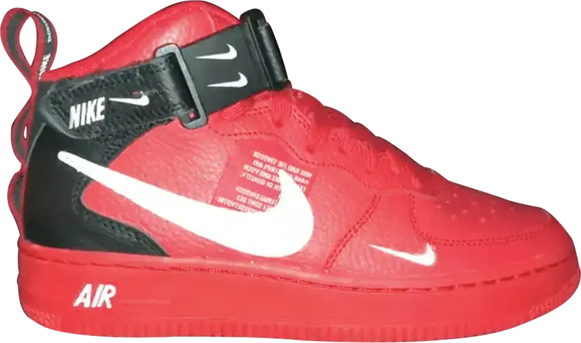  Nike Air Force 1 Mid Utility University Red (GS)