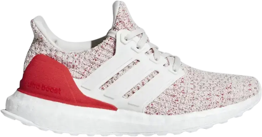  Adidas adidas Ultra Boost 4.0 Chalk White Active Red (Youth)