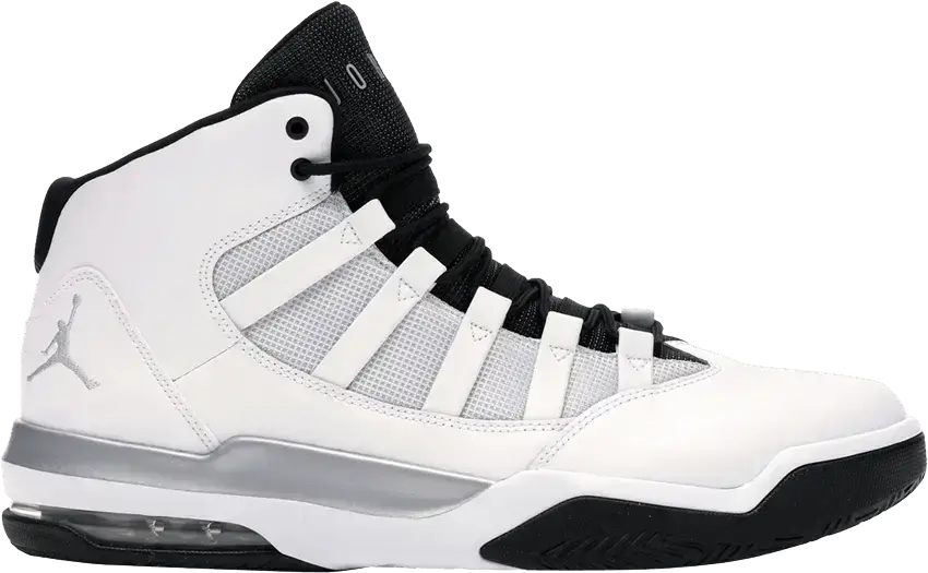  Jordan Max Aura White Metallic Silver Black