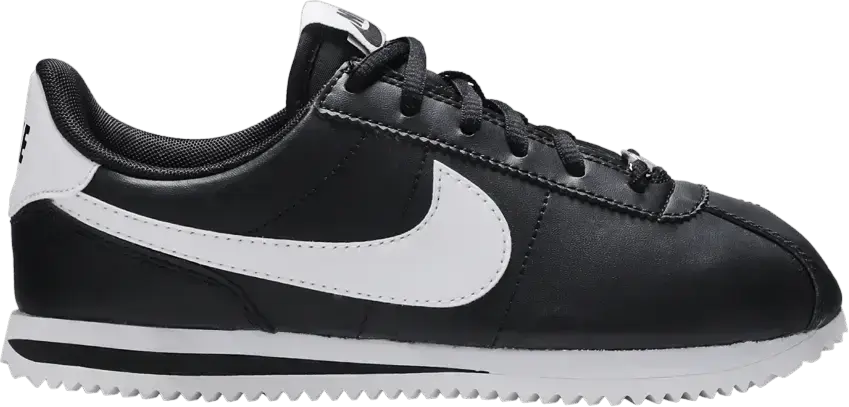  Nike Cortez Basic Leather Black White (GS)