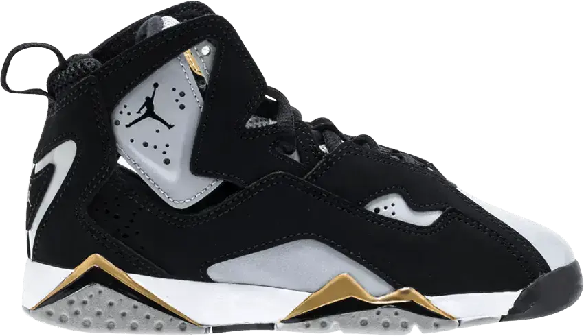  Jordan True Flight Black Wolf Grey Metallic Gold (PS)