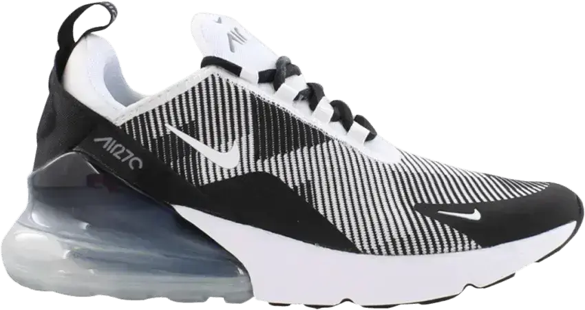  Nike Air Max 270 KJCRD GS &#039;Black White Grey&#039;