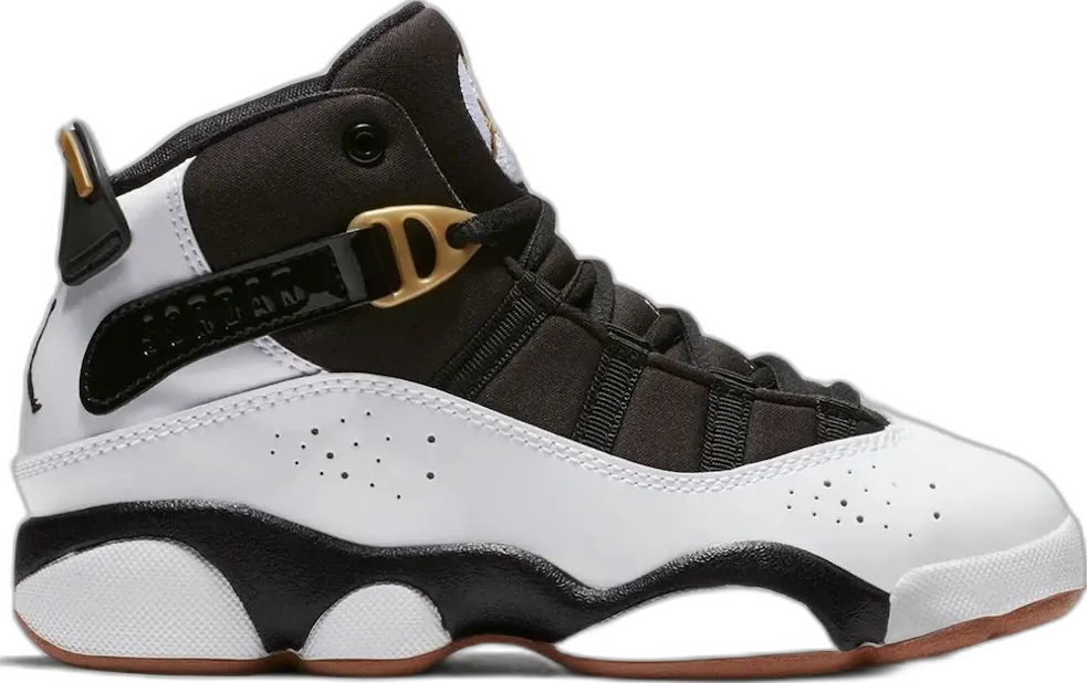  Jordan 6 Rings White Black Metallic Gold (PS)