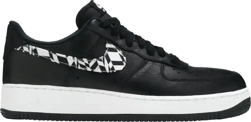  Nike Air Force 1 Low Black Pattern Swoosh