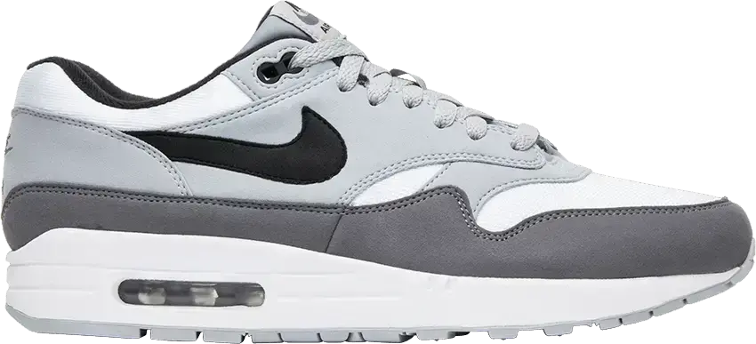  Nike Air Max 1 White Black Wolf Grey