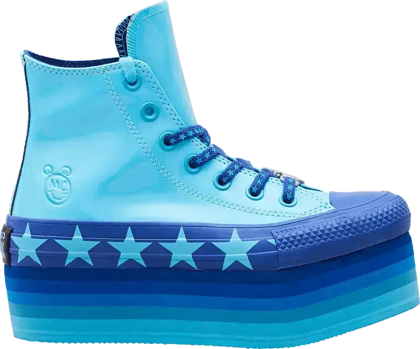  Converse Chuck Taylor All-Star Lift Hi Miley Cyrus Blue (Women&#039;s)