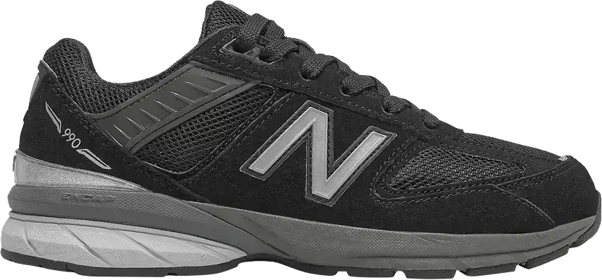  New Balance 990v5 Big Kid Wide &#039;Black&#039;