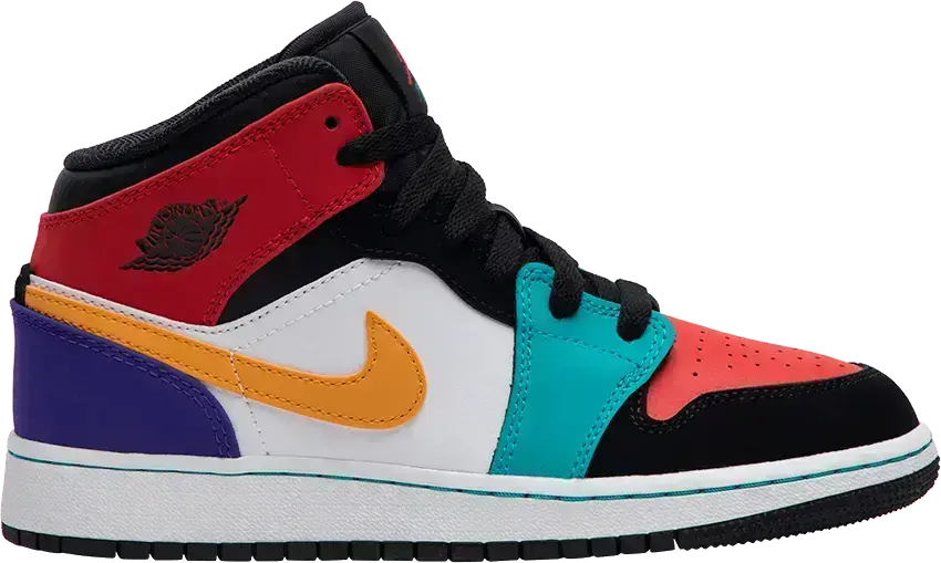  Jordan 1 Mid Bred Multi-Color (GS)