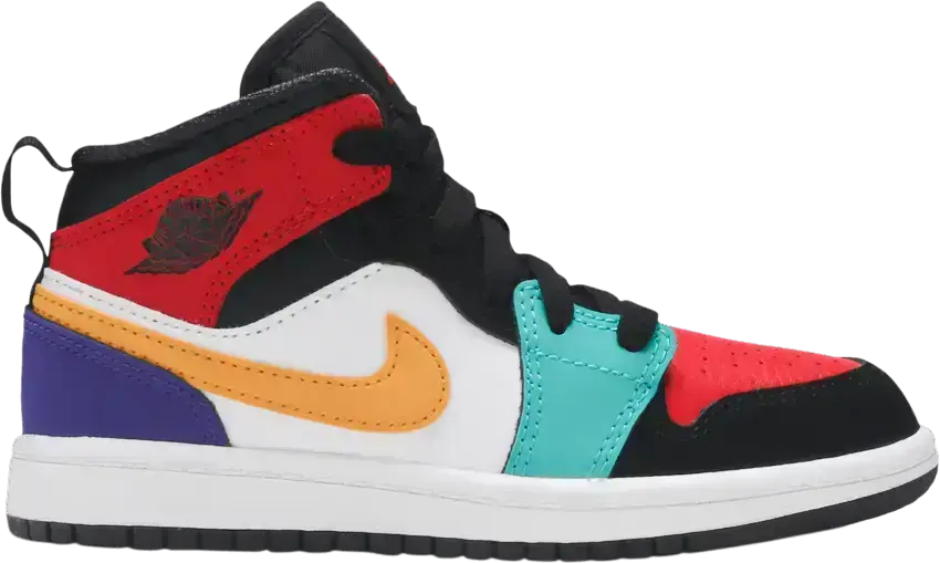  Jordan 1 Mid Bred Multi-Color (PS)