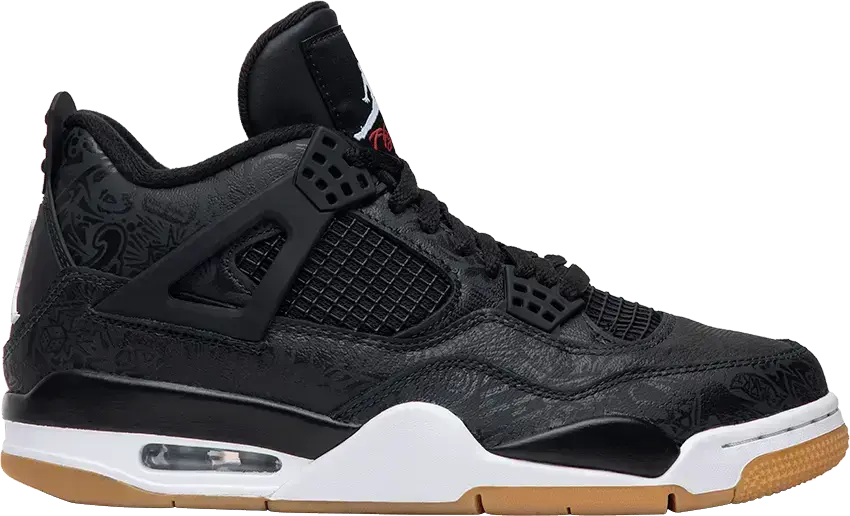  Jordan 4 Retro Laser Black Gum