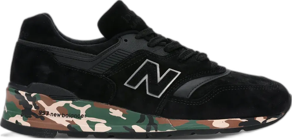  New Balance 997 Black Camo Midsole